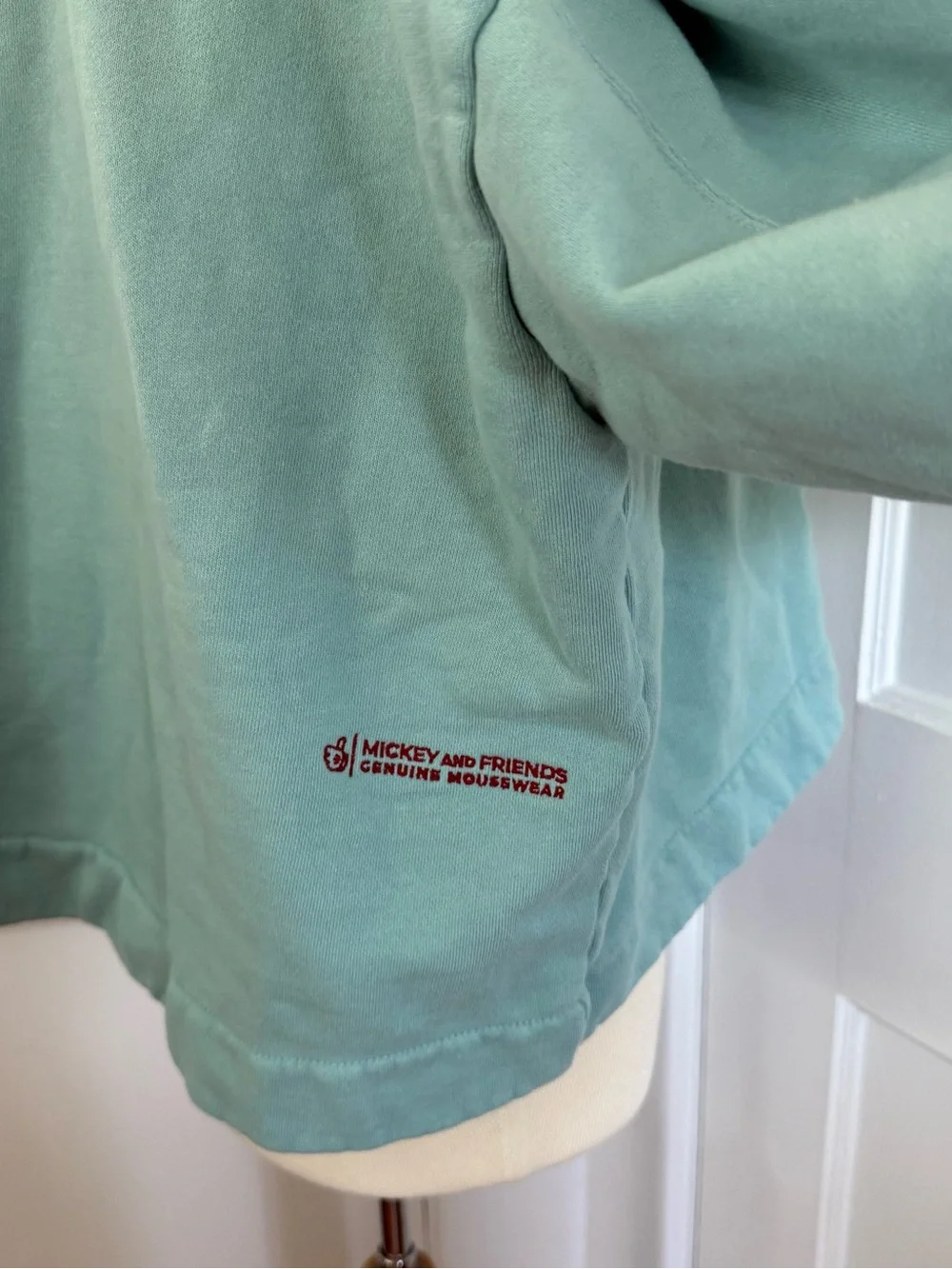 Disney Walt Disney World Mickey Mouse Oversized Crewneck Sweatshirt Aqua 1X